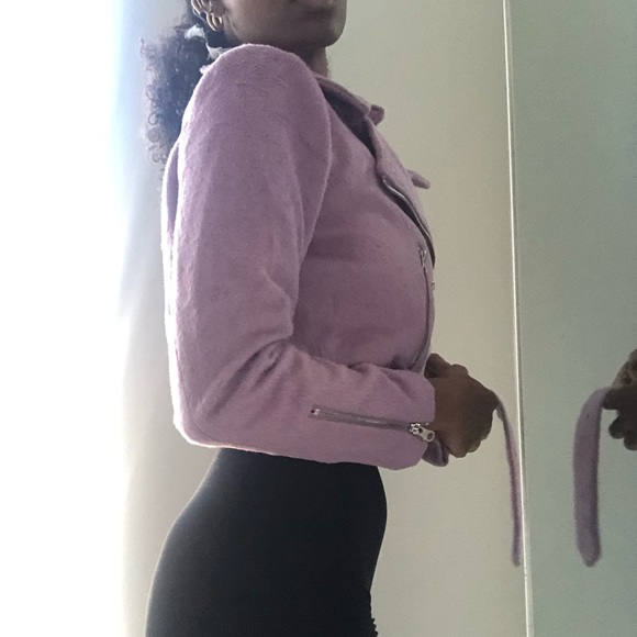 SOLD Pink Fur Motto / Biker Jacket - Picture 7 of 8